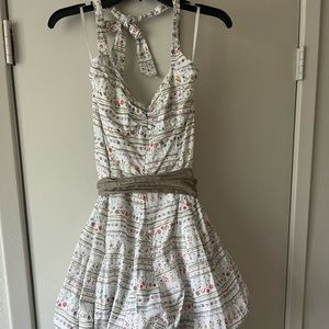 Floral patterned halter dress
